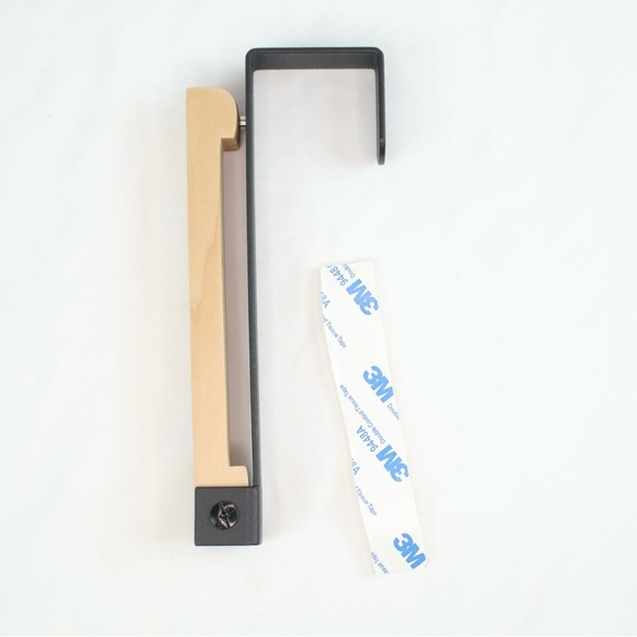 Foldable Wood Over the Door Hook Coat Hangers with Black Metal - Like NEW - Picture 4 of 4